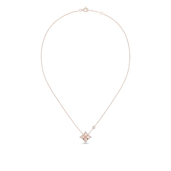 Louis Vuitton Blossom Star PendantPink gold Mother-of-Pearl 18K diamond Necklace - Picture 6 of 9